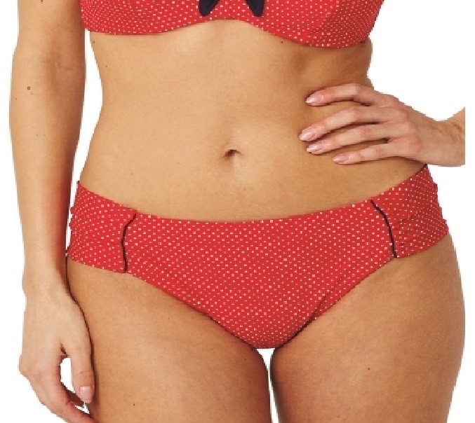 panache britt gathered bikini pant red spot